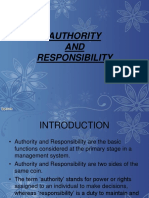 Authorityand Responsibility