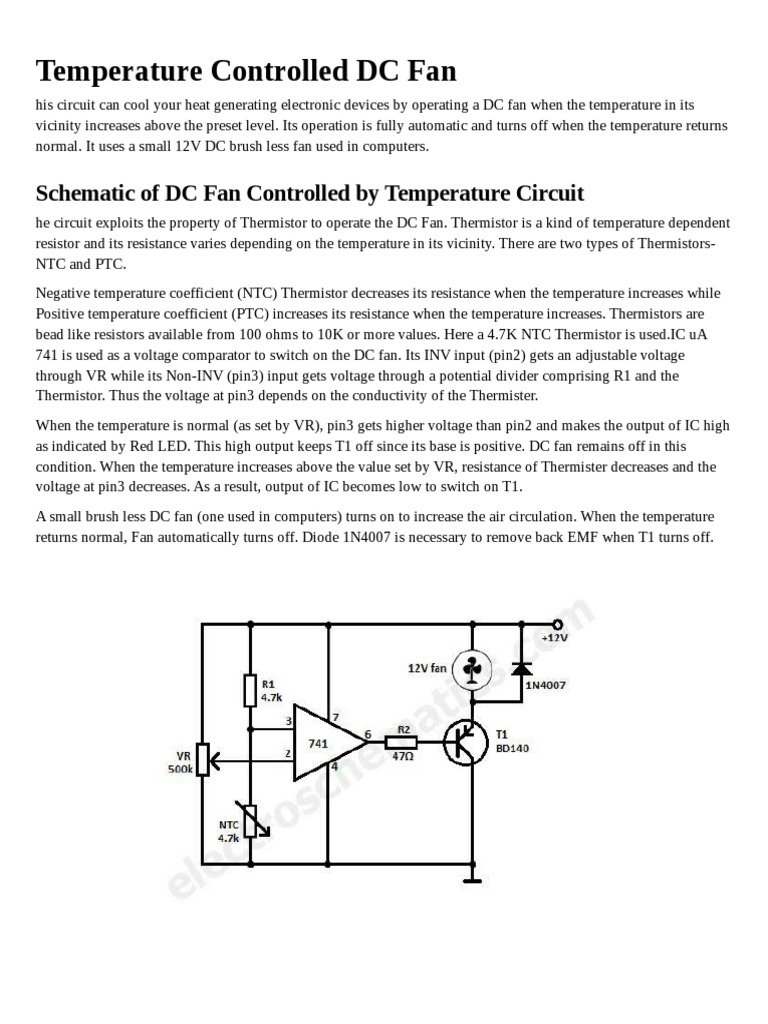 Temperature Controlled DC Fan PDF