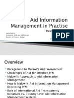 Batten Aid Information Management in Practise Malawi Experiences