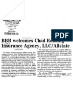 BBB welcomes Chad Redding Insurance Agency, LLC/ Allstate