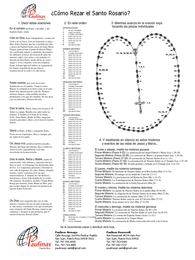 Cómo Rezar el Santo Rosario PDF | PDF | orador del Señor | María, madre ...