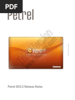 Petrel 2012.2 Releasenotes