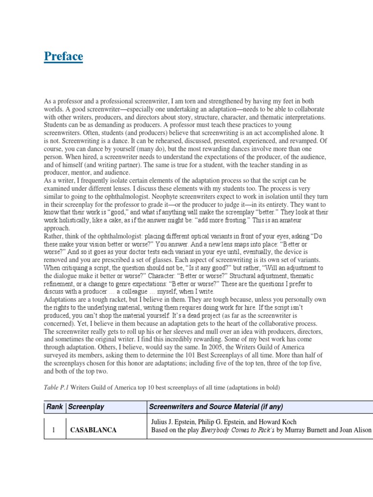 Screen Adaptation Beyond The Basics | PDF