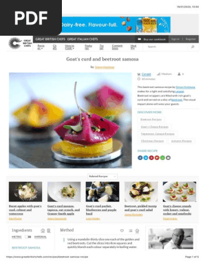Beetroot Samosa Recipe - Great British Chefs