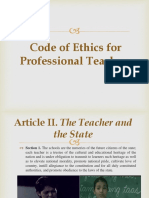 Code of Ethics for Professional Teachers