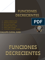 FUNCIONES decrecientes