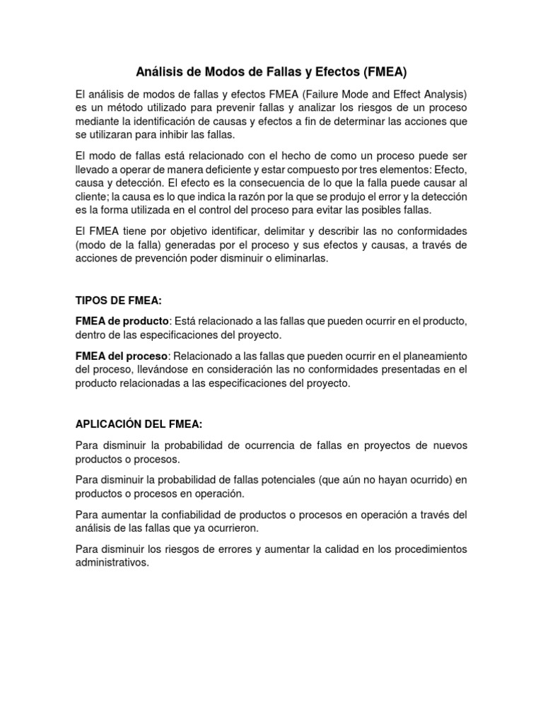 Guía Completa de FMEA en ISO 9001 | PDF | Gestión de la calidad ...