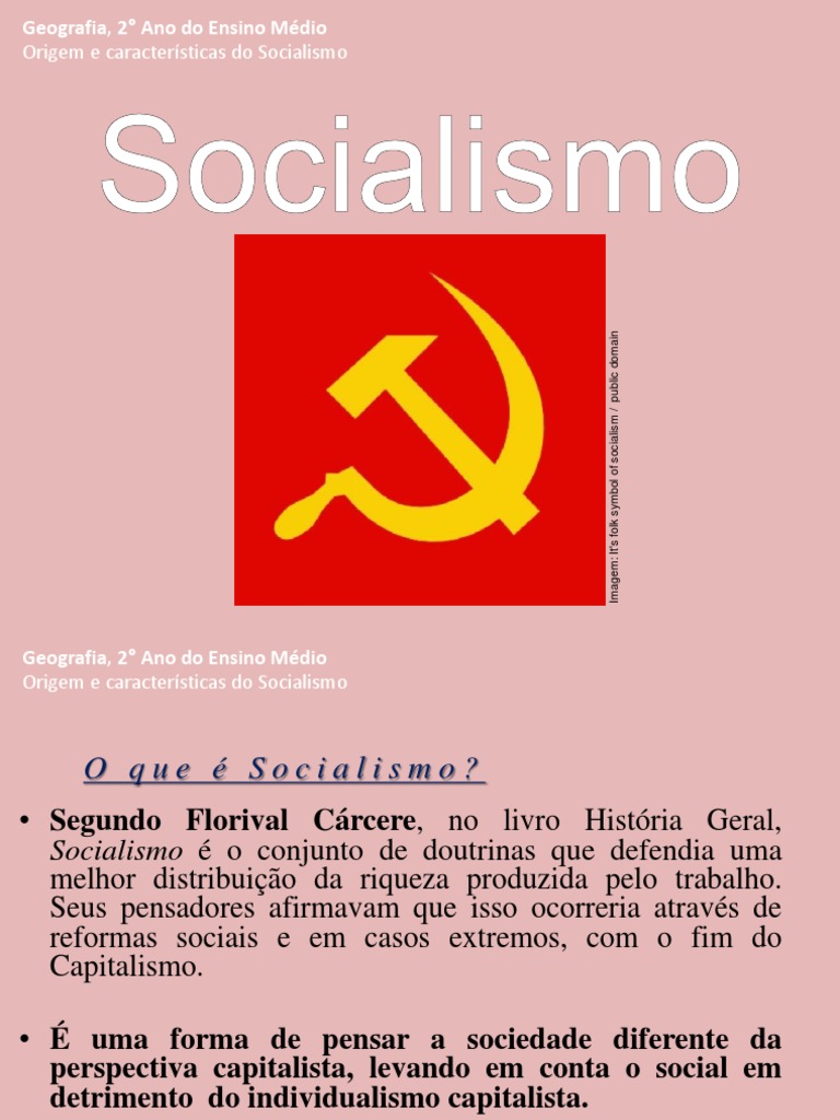 Origem e Características Do Socialismo PDF Socialismo Comunismo