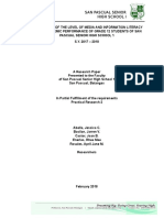 Correlationof Levelof MILto Academic Performance of Grade 12 Students-Chapter 1-3