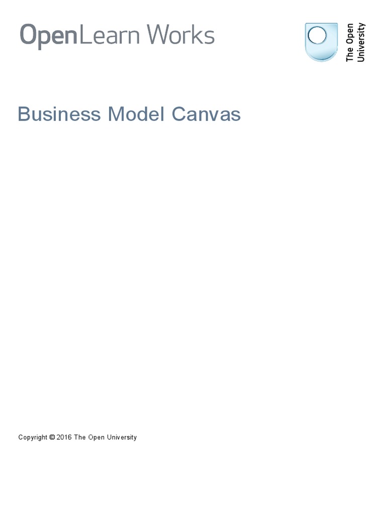 Business Model Canvas Printable | PDF | Business Model | Entrepreneurship