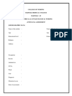 Antenatal Assessment Format