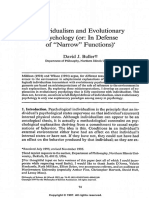 Buller - Individualism and Evolutionary Psychology, Narrow Functions - Philsci 1997 PDF
