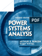 Power Systems Analysis Second Edition by Arthur R. Bergen PDF