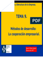 TEMA 9. Metodos de Desarrollo La Cooperacion