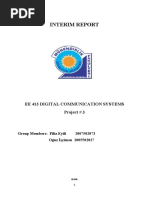 Interim Report: Ee 413 Digital Communication Systems Project # 3