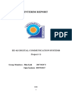 Interim Report: Ee 413 Digital Communication Systems Project # 3