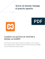 Solución Error de Puertos en XAMPP