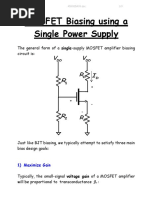 MOSFET Biasing Using A Single Power Supply