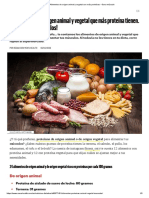 Alimentos de Origen Animal y Vegetal Con Más Proteínas - Gana Músculo