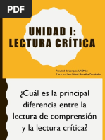 Unidad I. Lectura crítica