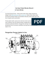 Pompa Injeksi in Line Pada Mesin Diesel