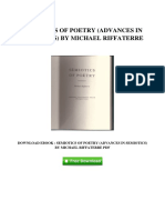 Semiotics of Poetry Advances in Semiotics by Michael Riffaterre PDF