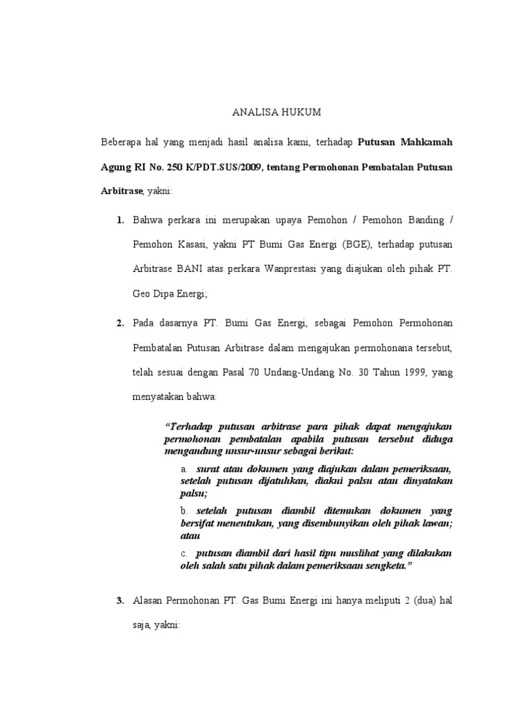 Contoh Surat Gugatan Arbitrase Contoh Surat