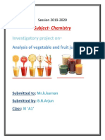 Subject-Chemistry Investigatory Project