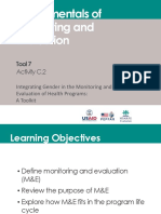 Tool 7-Fundamentals of Monitoring and Evaluation