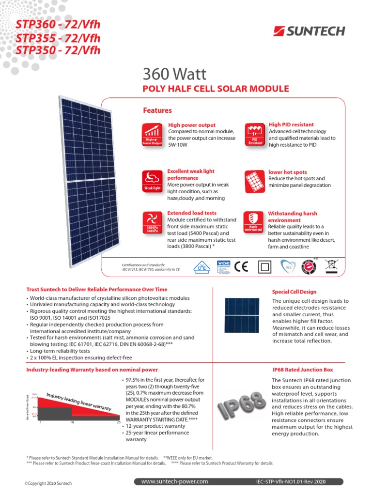 360 Watt POLY HALF CELL SOLAR MODULE | PDF | Solar Panel | Fuse ...