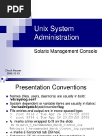 Unix System Adminstration - Solaris Management Console