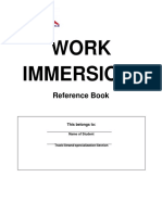 WORK IMMERSION Narrative Report Format