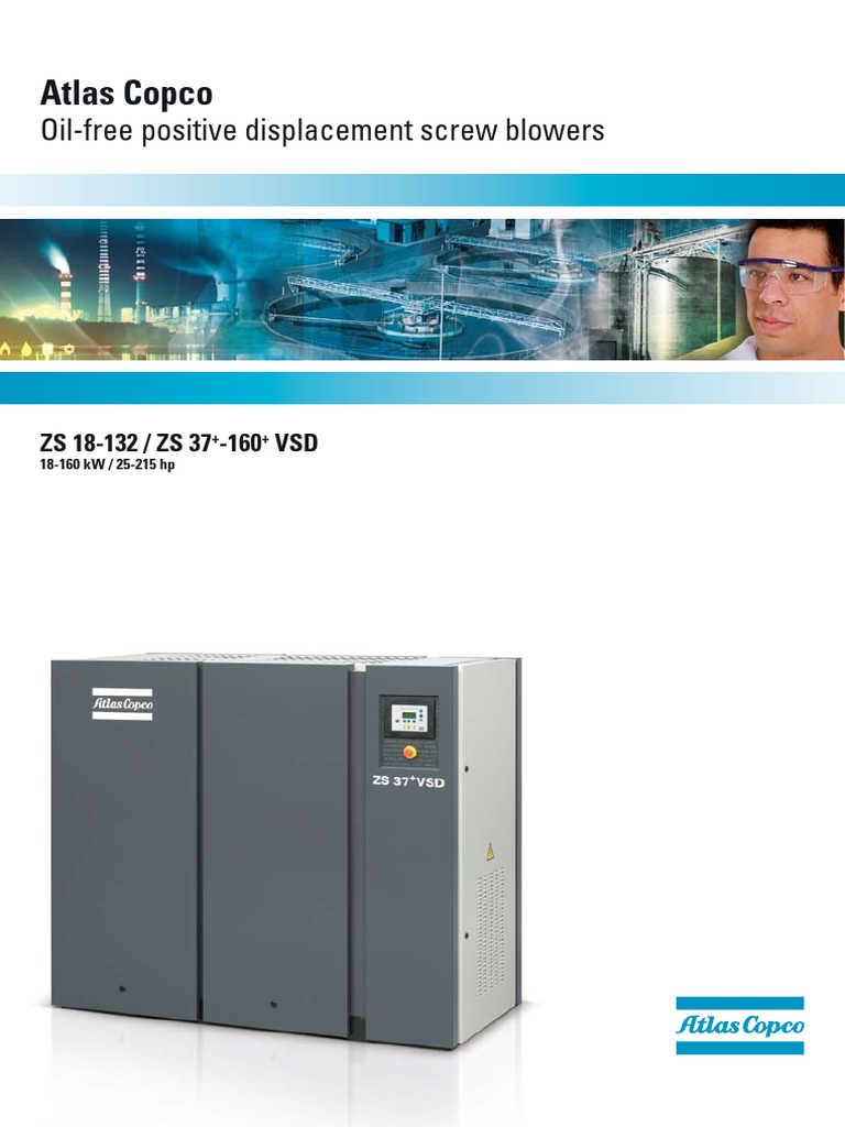 Atlas Copco ZS Blowers PDF | PDF | Efficient Energy Use | Electric Motor