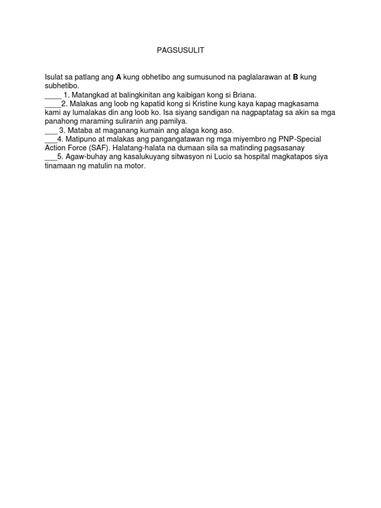 PAGSUSULIT | PDF