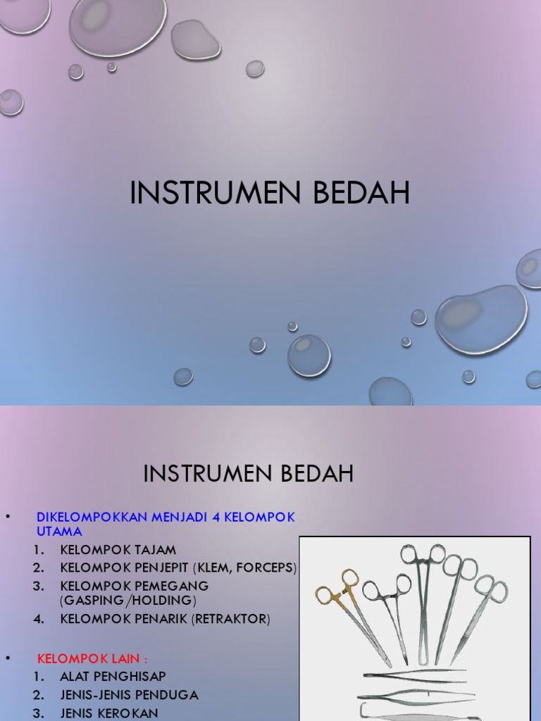 Klasifikasi Instrumen Bedah Utama | PDF | Griya & Taman | Kesehatan ...