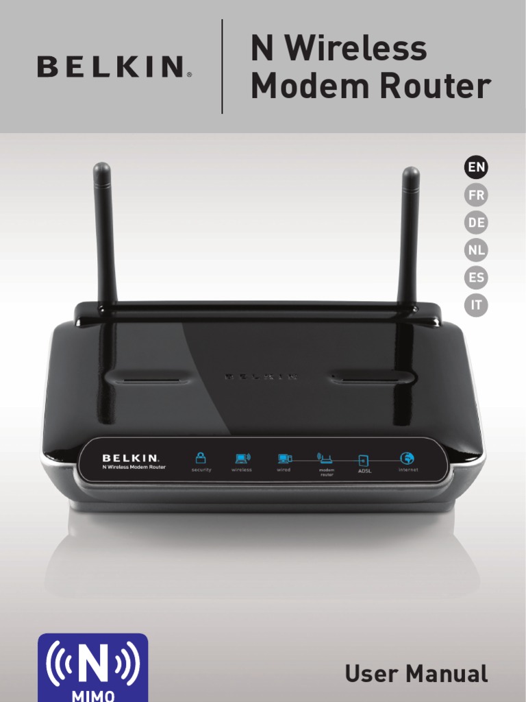 Belkin N Wireless ADSL Router Manual man Computer Network Ip Address