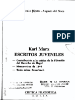 Karl Marx. Escritos Juveniles - José Antonio Riestra y Augusto del Noce (V)