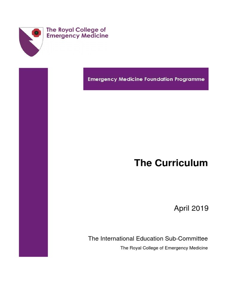 EMFP Pilot Curriculum Overview | PDF | Infection | Emergency Department