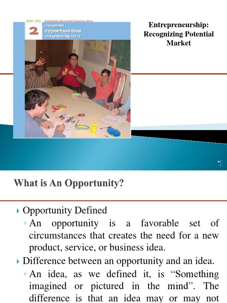 Recognizing potential market pdf entrepreneurship innovation