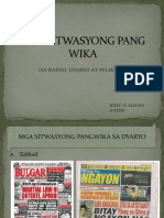 Sitwasyong Pangwika (Radio, TV, Pelikula)