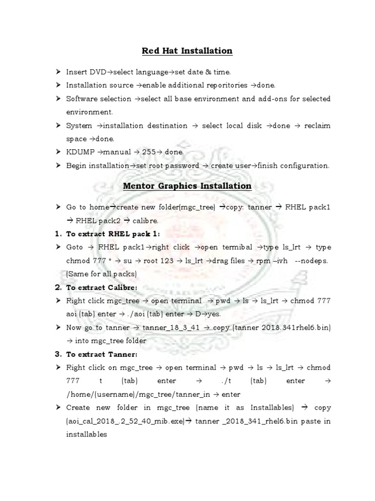 Red Hat Linux Installation Steps | PDF | System Software | Software