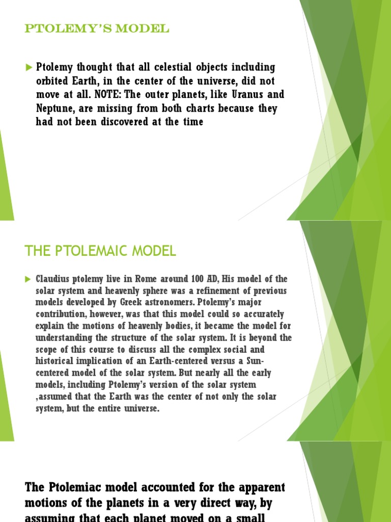 Ptolemy's Model | PDF | Solar System | Astronomy