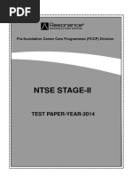 To Download Ntse Stage II Paper 2014