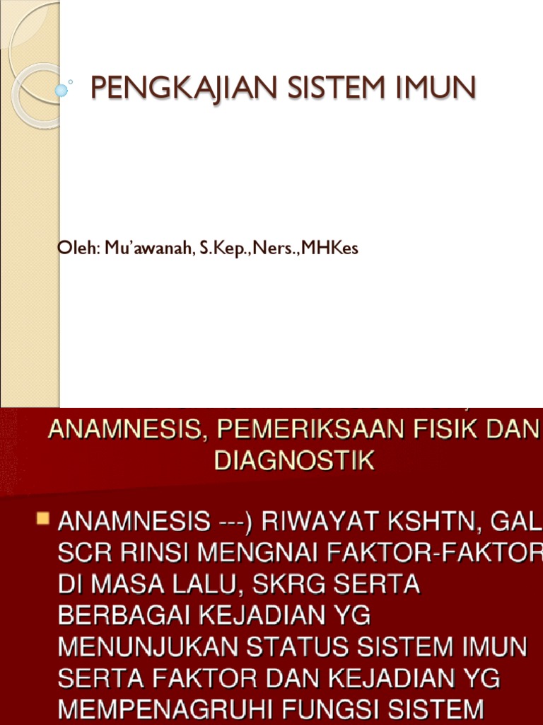 Gambar pengkajian sistem imun