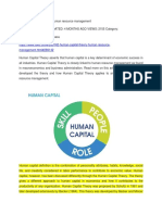 Human Capital Theory in human resource management Author.docx