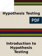 Hypothesis - Testing - Final - Stat - Pro - PPT Filename - UTF-8''Hypothesis Testing - Final - Stat&Pro