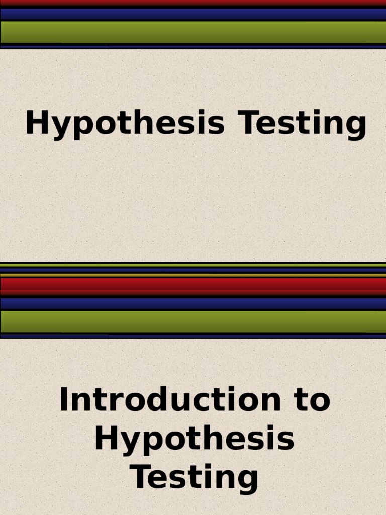 Hypothesis Testing Overview and Steps | PDF | P Value | Statistical ...