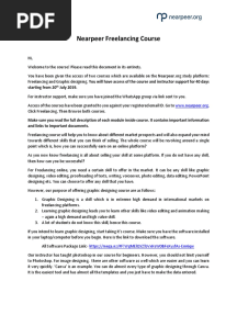Freelancing Starting Up - Nearpeer