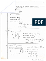 Open Channel Flow (Hand Written Notes)