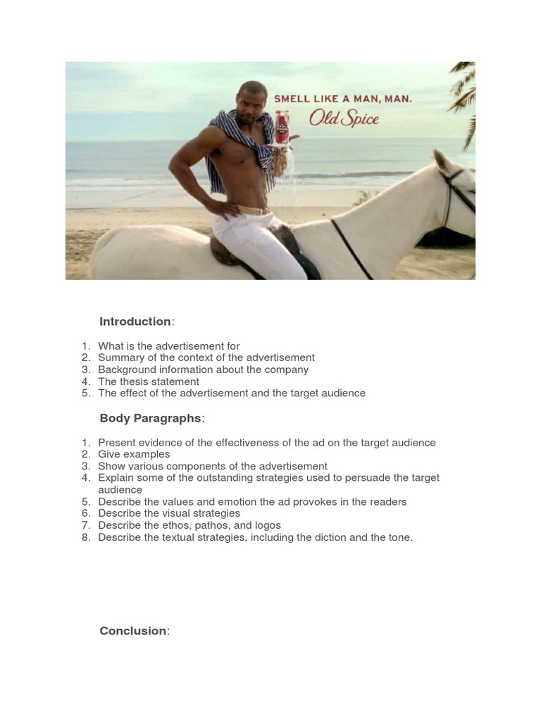 Ib Old Spice Ad Analysis PDF Essays Advertising